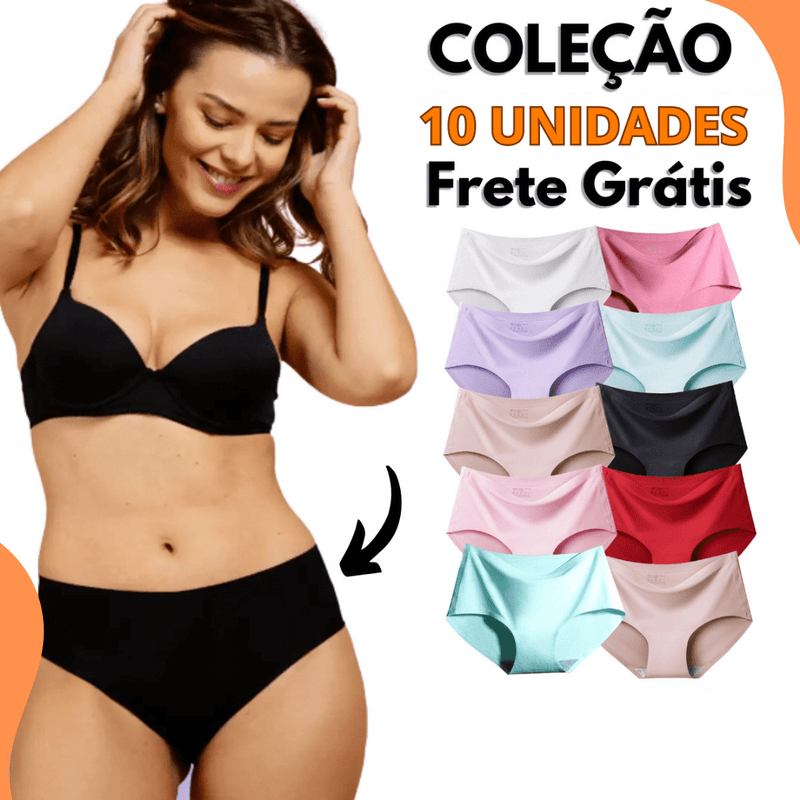 Calcinha Premium Duplo Corte à Laser - Coleção com 10 Unidades + Frete Grátis
