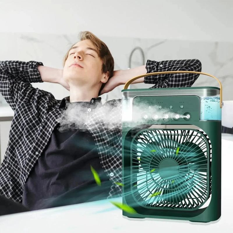 Mini Ar Condicionado Climatizador Umidificador e Ventilador Portátil Reservatório 600ml