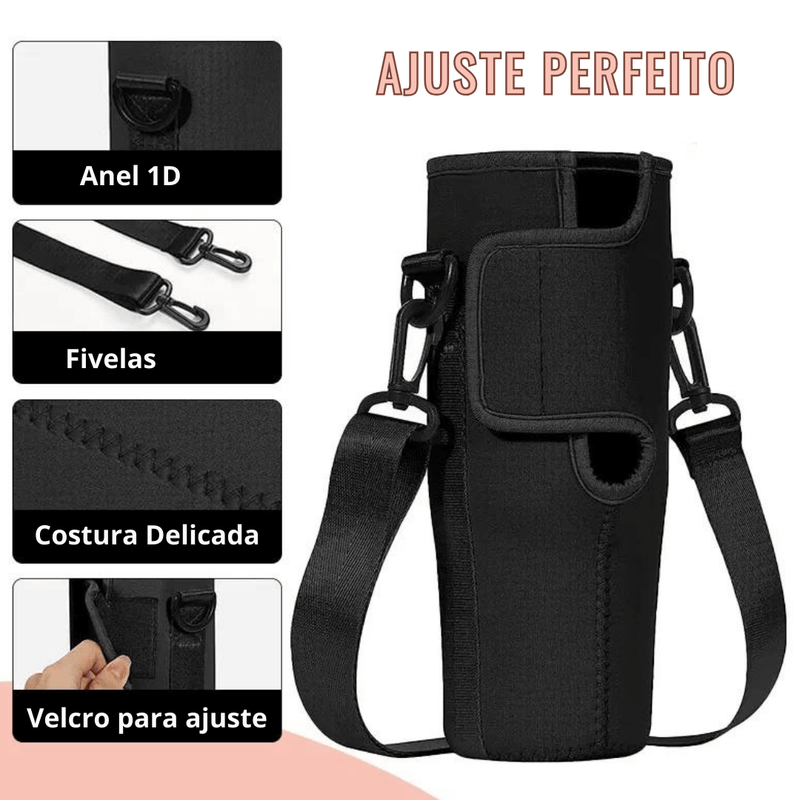 Capa Protetora Ombro Ajustável para Garrafa de água e Copo com alça 40oz