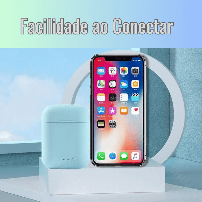 Fone de ouvido Macaron I12 tws sem fio bluetooth 5.0