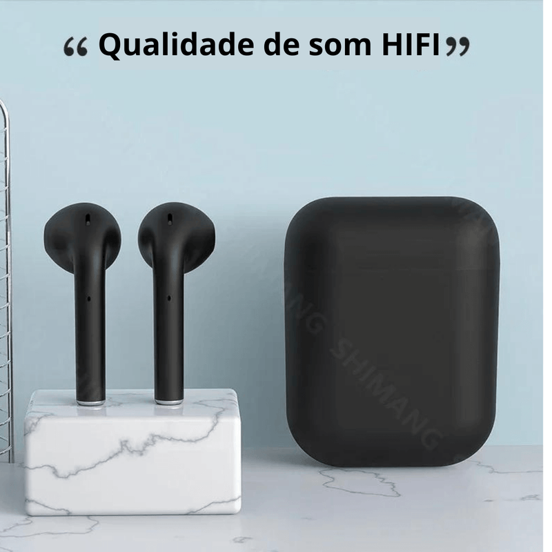 Fone de ouvido Macaron I12 tws sem fio bluetooth 5.0