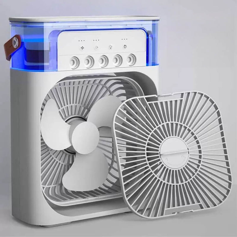 Mini Ar Condicionado Climatizador Umidificador e Ventilador Portátil Reservatório 600ml