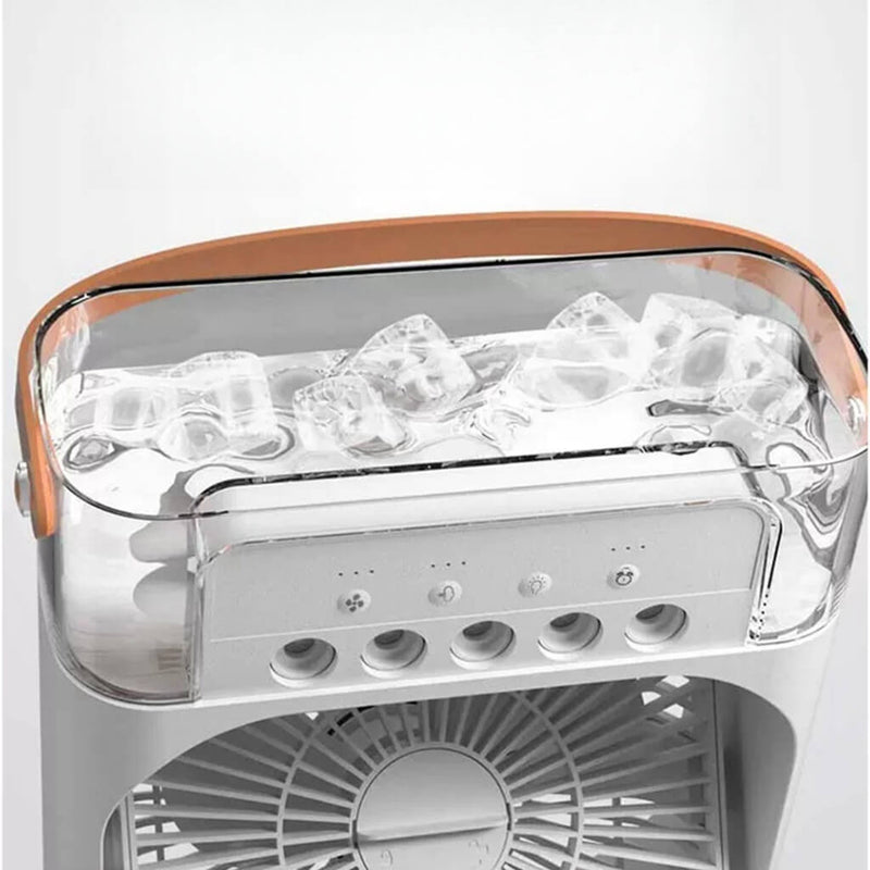 Mini Ar Condicionado Climatizador Umidificador e Ventilador Portátil Reservatório 600ml