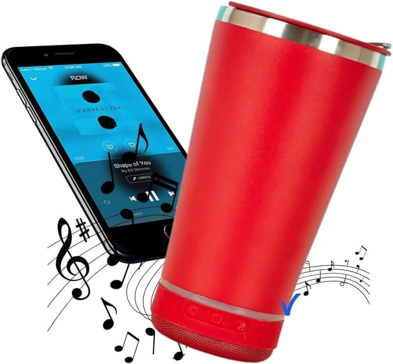 Copo Térmico em Aço Inox com Caixa de Som Bluetooth (tipo Stanley)