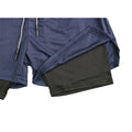 Shorts fitness Performance - Camada dupla com forro de malha cintura elástica com cordão