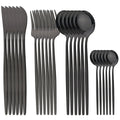 Conjunto de talher luxo ouro com 24 peças Facas, garfos, colheres, talheres. Elegância à Mesa