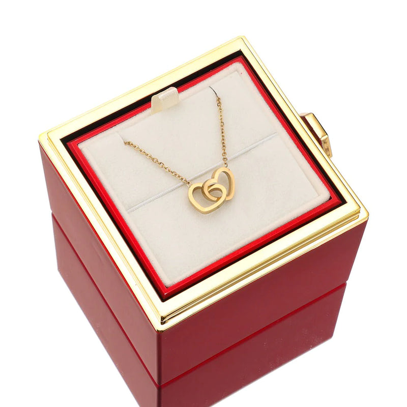 ROMANTIZE - COLAR PERSONALIZADO+CAIXA GIRATORIA COM ROSA