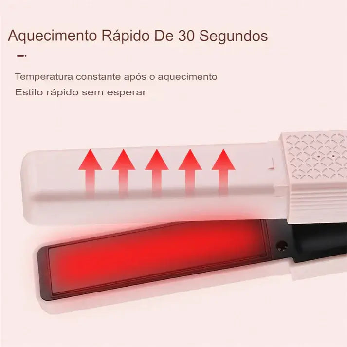 Mini Alisador de Bolsa -  Chapinha de cabelo e modelador de cachos portátil sem fio recarregável (cópia)