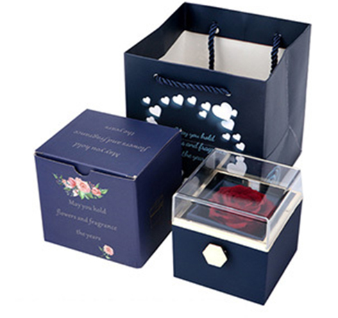ROMANTIZE - COLAR PERSONALIZADO+CAIXA GIRATORIA COM ROSA